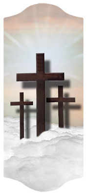DARAY-C-106-BZ Three Crosses (Clouds) Bronze
